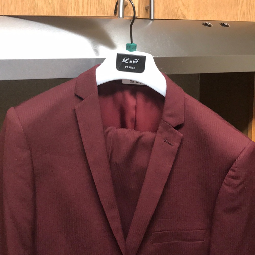 L&S France Red Suit/ Burgundy Suit